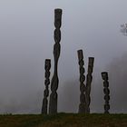 japanische Holzkunst im Morgengrauen