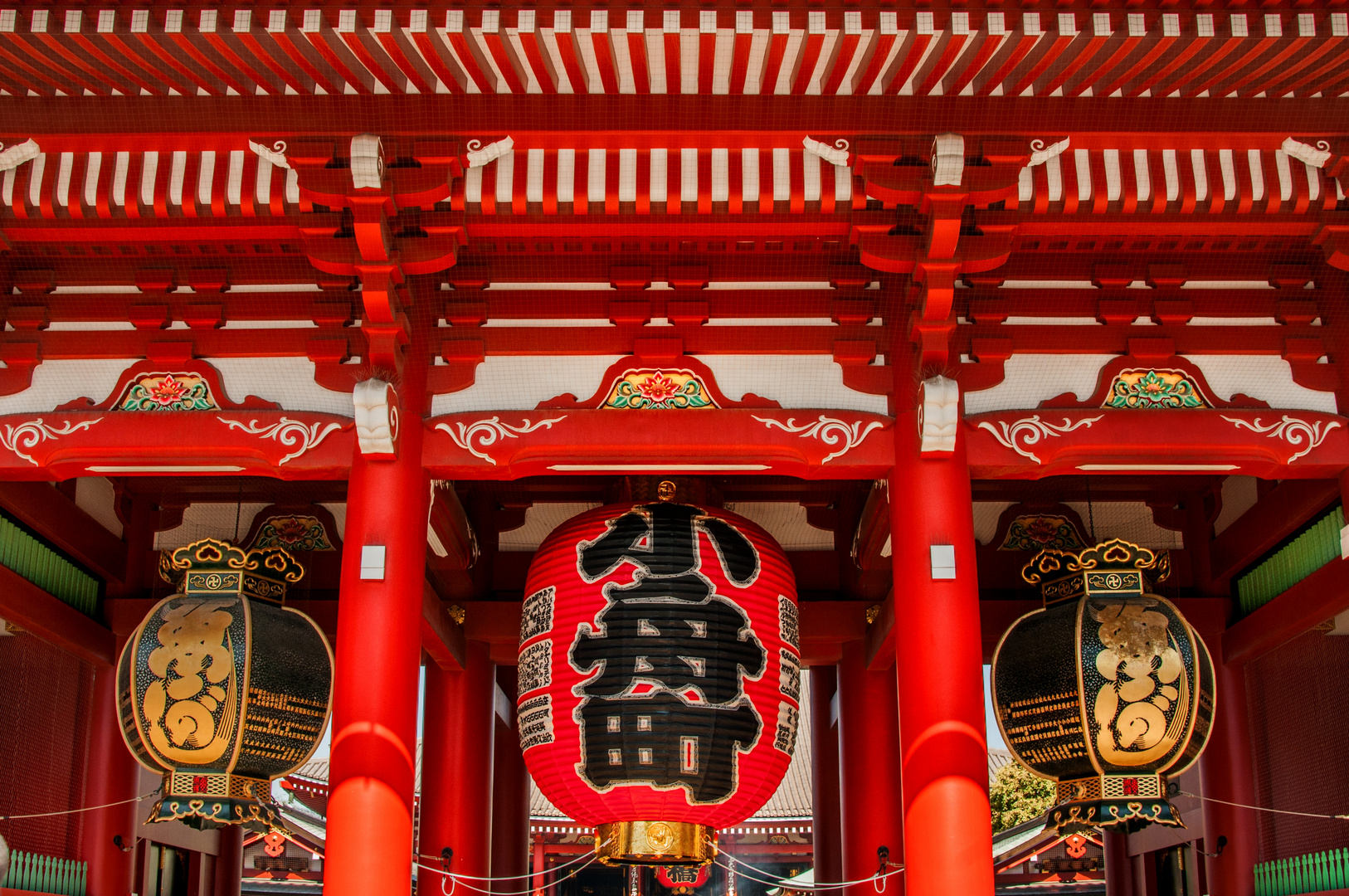 Japanische Laternen in Asakusa