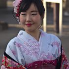Japanische Schönheit im Kimono