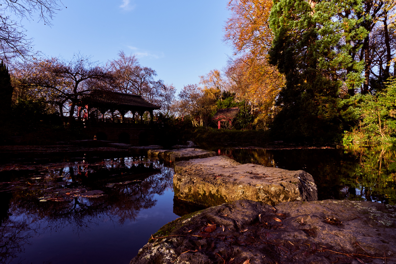 Japanischer Garten im Herbst