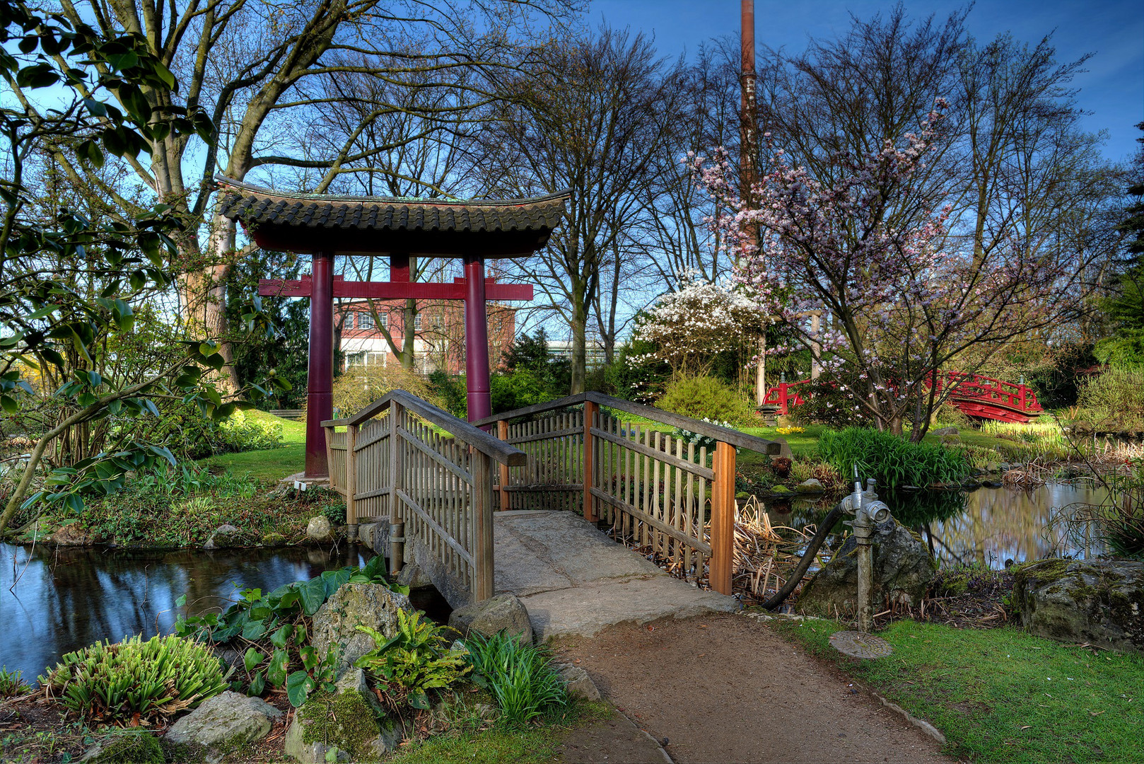 Japanischer Garten in Leverkusen, Germany. 