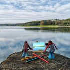 Jaque und Andre  versuchen sich als Landschaftsmaler