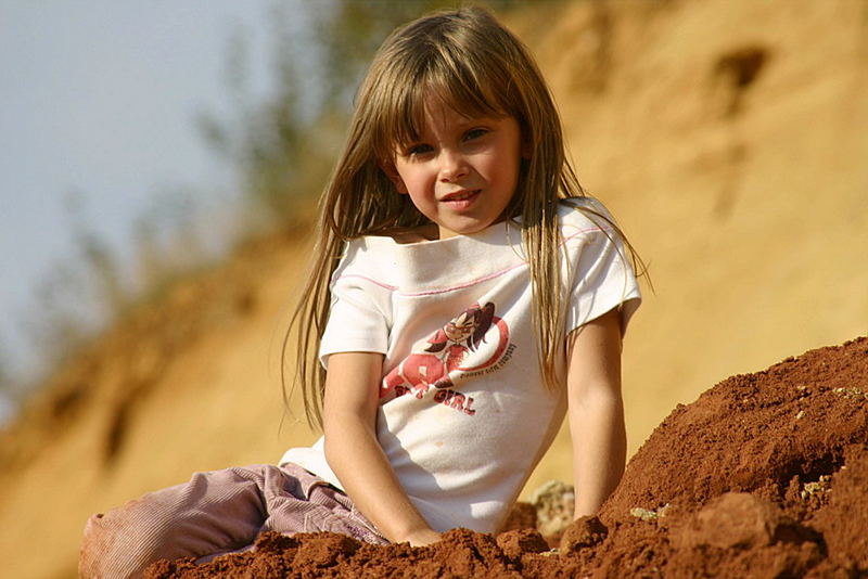 Jaqueline in der Sandgrube