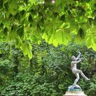 jardin du Luxembourg ,la statue "le faune dansant" d'Eugène-Louis Lequesne