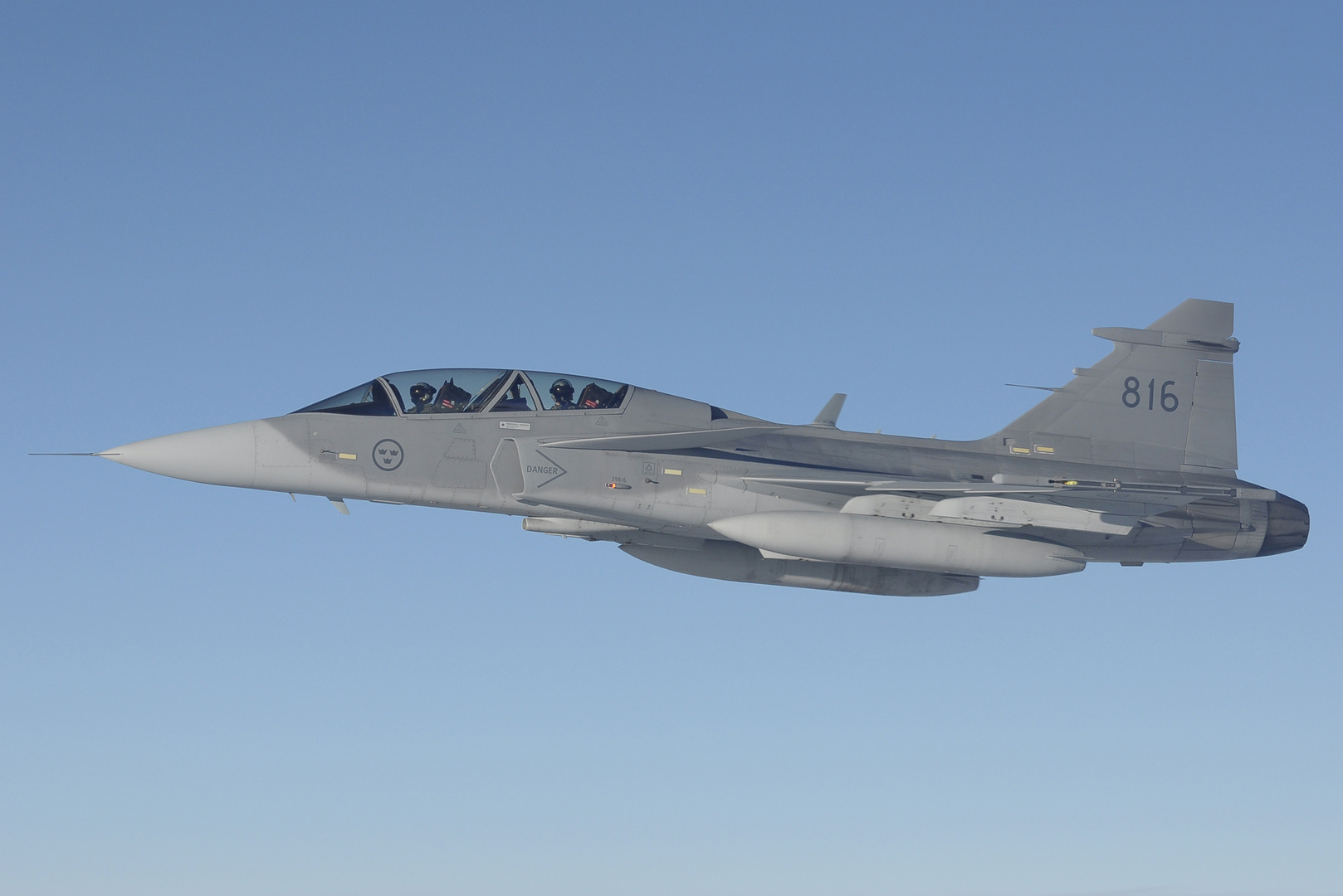 JAS-39 Gripen der schwedischen Luftwaffe bei der Air Refuelling Validation