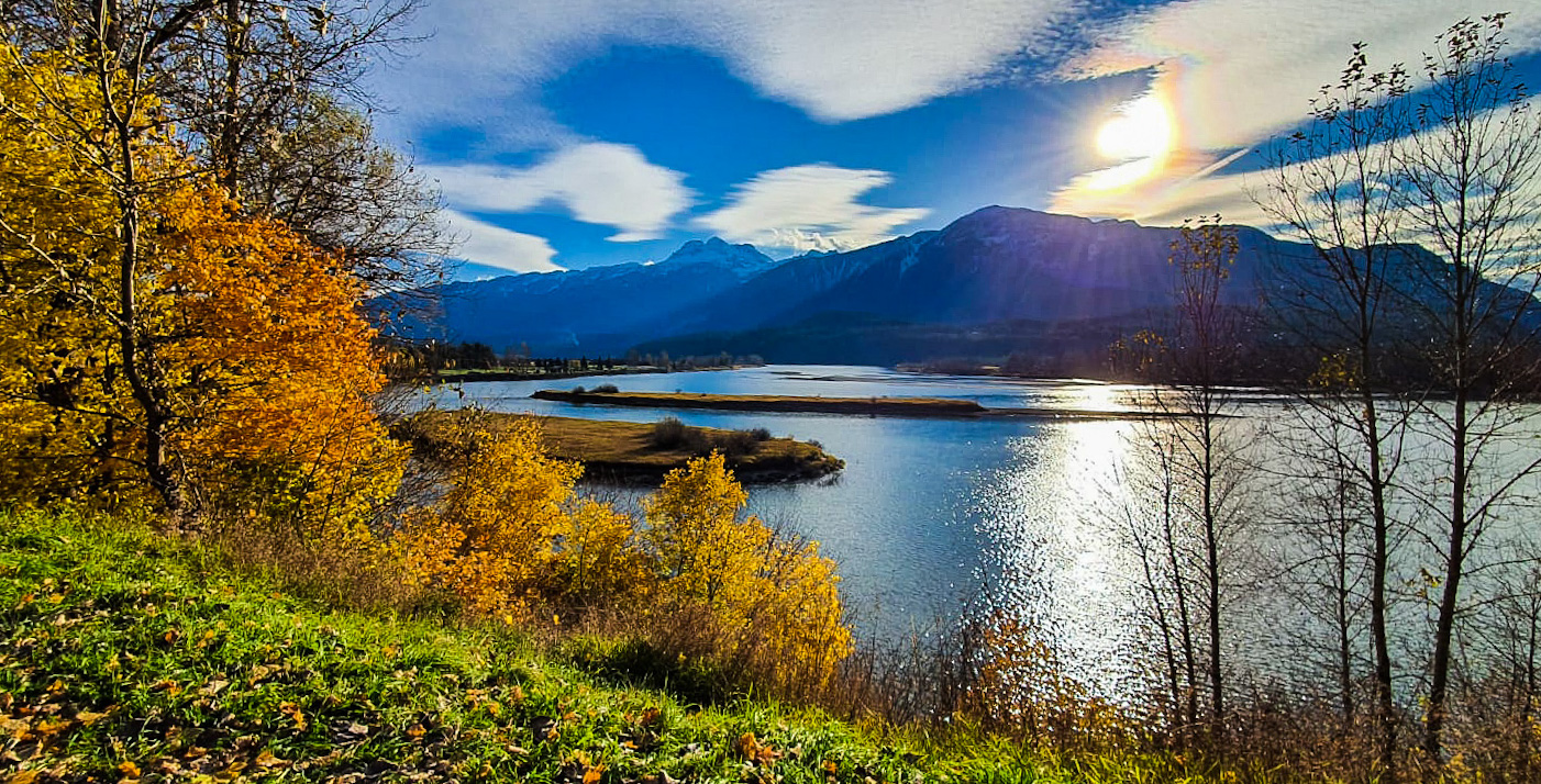 Jasper Nationalpark bei der niedergehenden Sonne