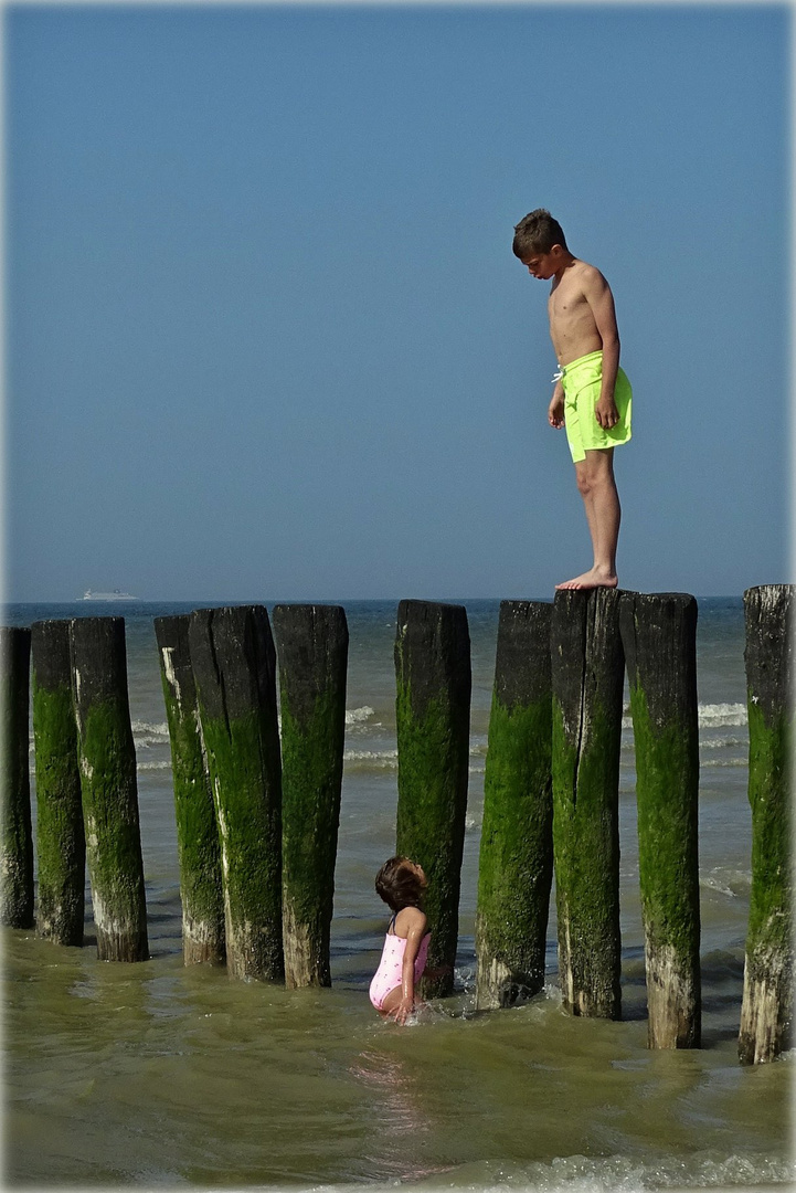 Jaune à la mer