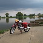 Jawa 350 Six days an der Elbe