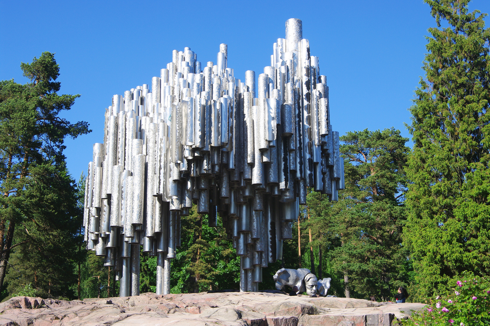 Jean Sibelius Denkmal in Helsinki (Finnland)