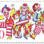 Jecke auf Briefmarke