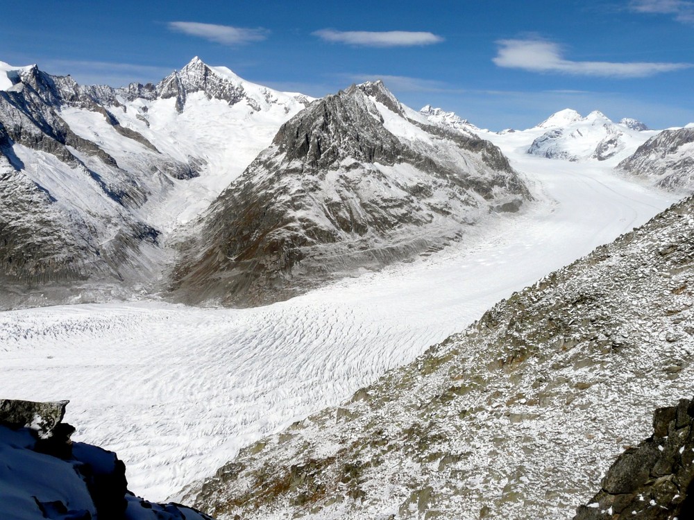 Jedem König eine Krone ( Wolke ) Dem Aletschhorn /  Der Jungfrau / Dem Mönch / Dem Eiger