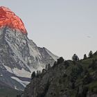 Jeden Morgen im Sommer bei Sonne bekommt das Matterhorn einen roten Kopf...