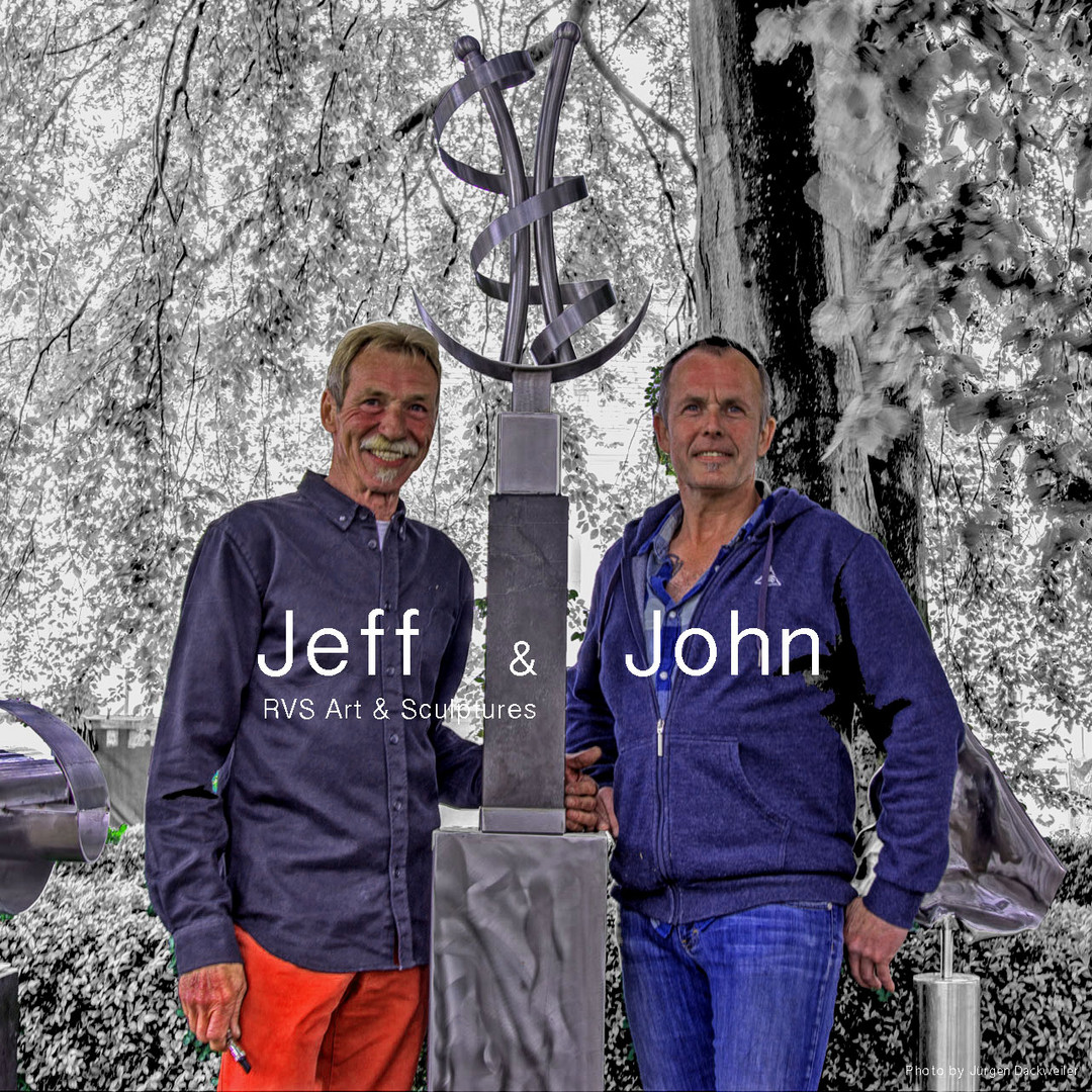 Jeff en John Sculpture Art