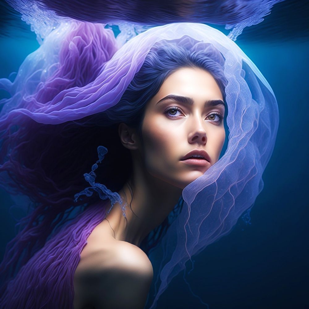Jelly Woman Underwater