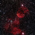 "Jellyfish Nebula  IC 443" und "Sharpless 249"  im Sternbild Zwillinge - umhüllt mit Sternenzucker 