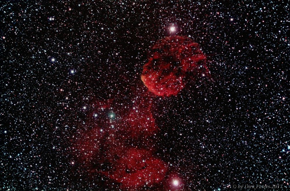 "Jellyfish Nebula  IC 443" und "Sharpless 249"  im Sternbild Zwillinge - umhüllt mit Sternenzucker 