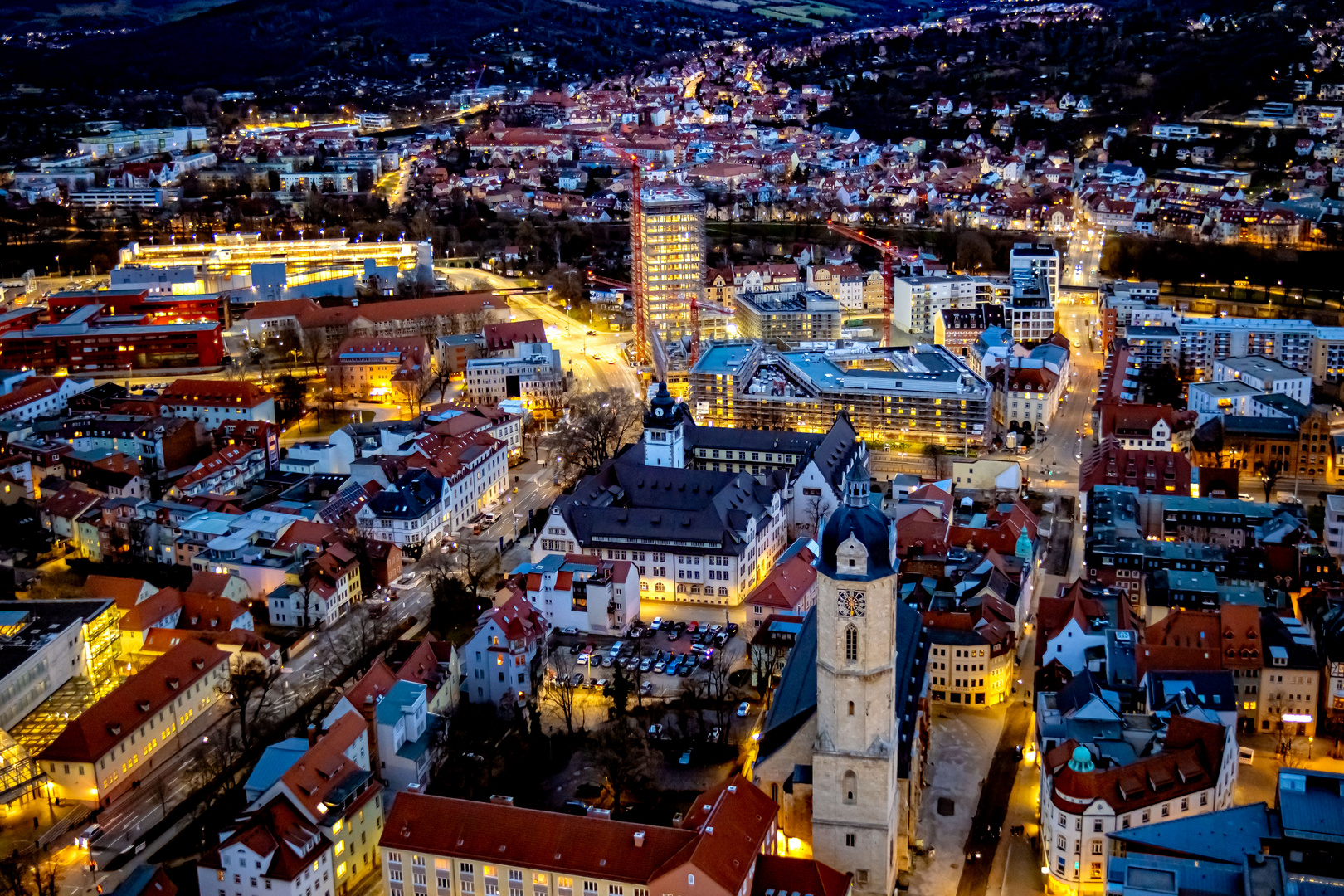 Jena City am Abend 