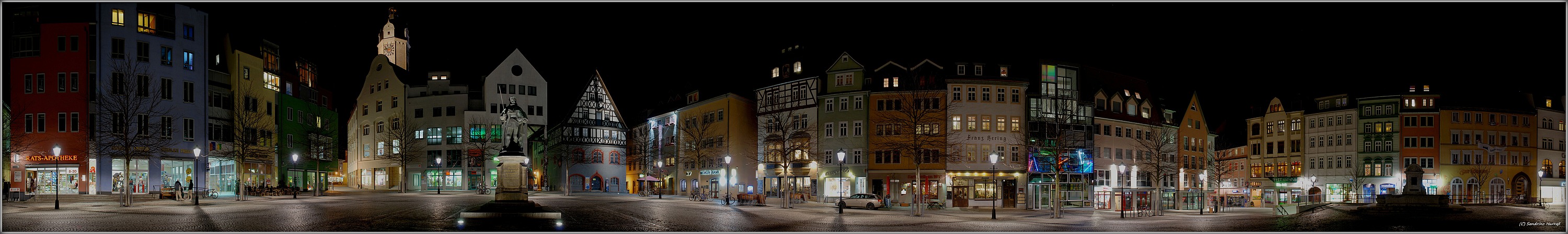 Jena Markt Nacht Pano