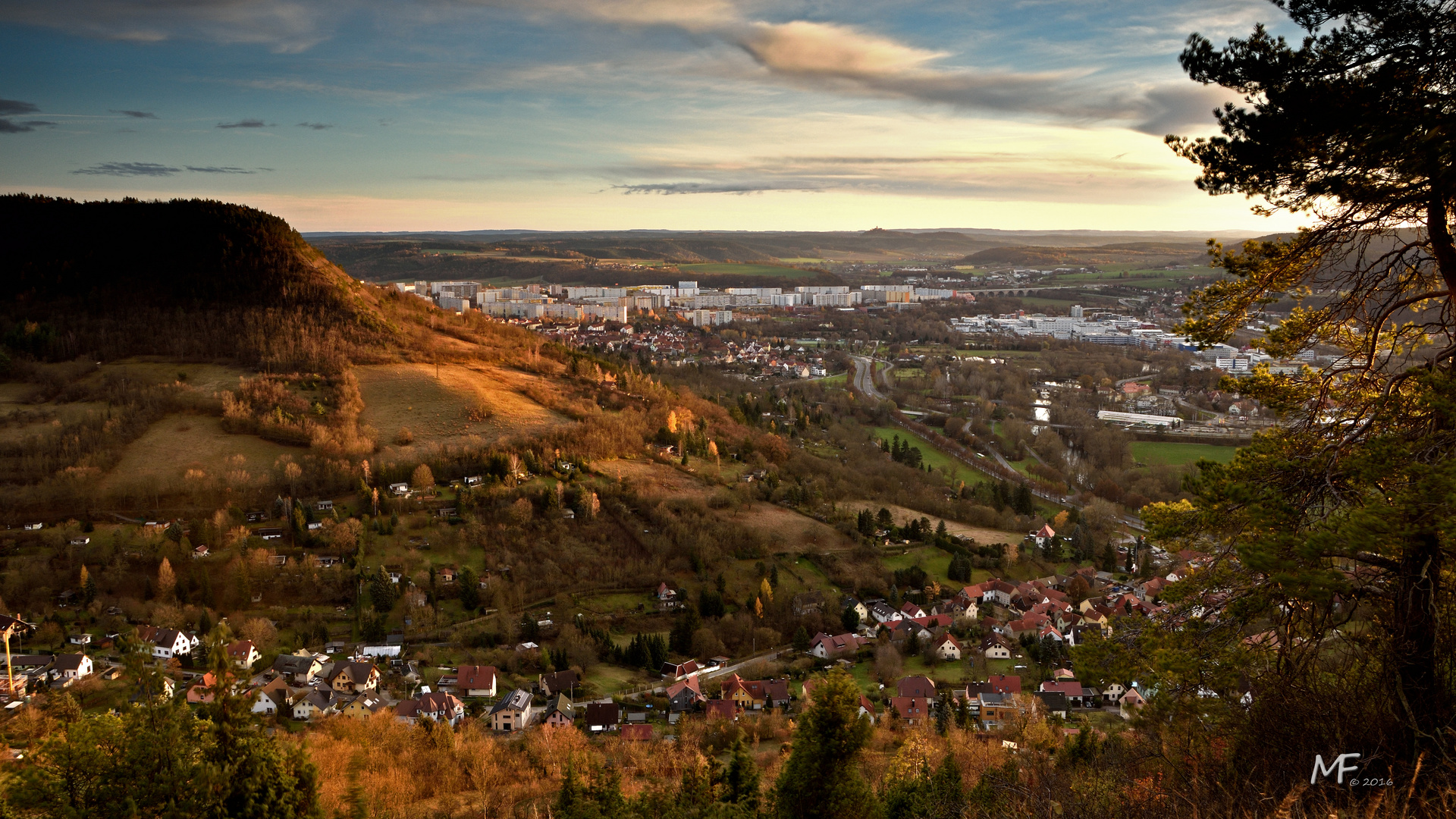 Jena obere Horizontale. Blick ins Saaletal