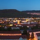 Jena Panorama Skyline zur blauen Stunde