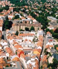 Jena, Stadt im Grünen ,Wagnergasse rechts,Bachstraße links