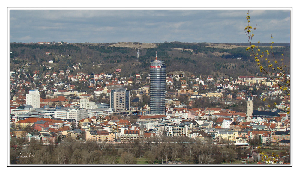 Jenaer Stadtzentrum aus der Sicht der Kernberghorizontale