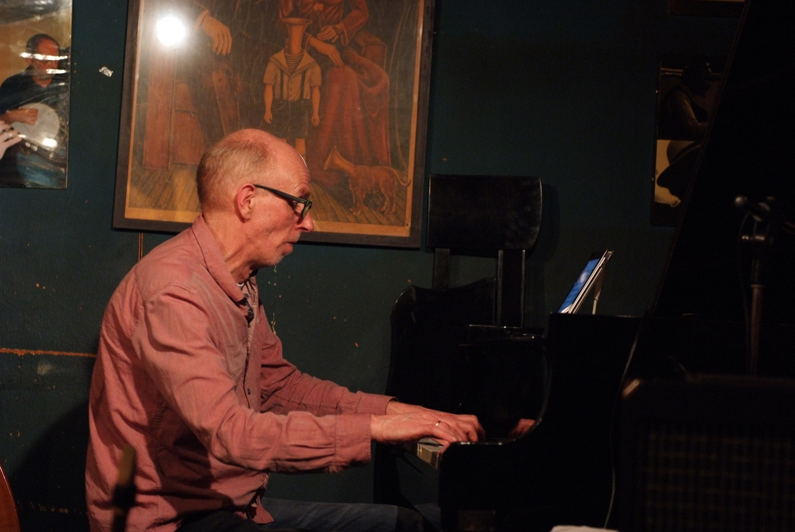 Jens Schöwing, Piano. Hier mit dem Günther Späth Quartett in der Jazz-Kneipe Baßgeige in BS