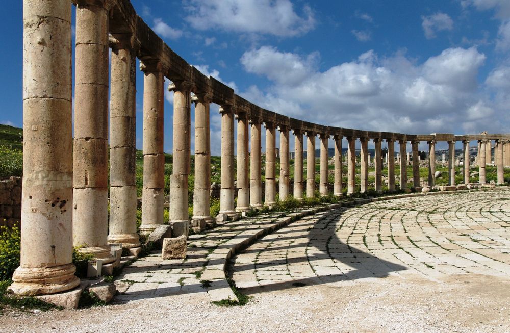 Jerash, Ovales Forum, Jordanien