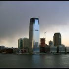 Jersey City bei New York kurz vor einem Unwetter