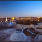 Jerusalem Abends (oder:) Zugticket von Auschwitz nach Jerusalem - einfache Fahrt, keine Rückfahrt