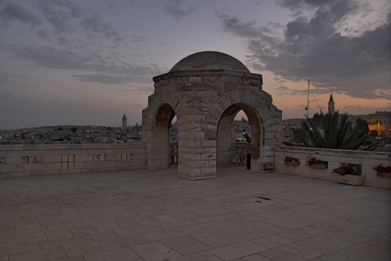 Jerusalem Dachterrasse des Paulushauses