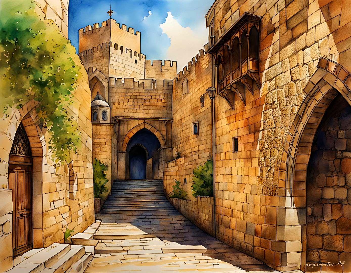 Jérusalem - la vieille ville et les murs de la forteresse
