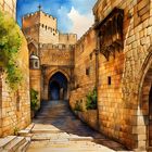 Jérusalem - la vieille ville et les murs de la forteresse