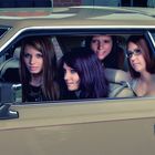 Jessica-Lena-Maria-Melanie im Lincoln Continental