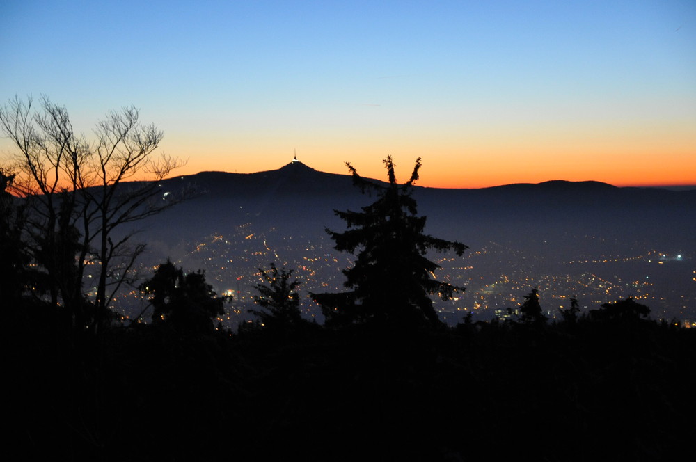 Jested im Sonnenuntergang