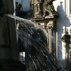 Jesuitenkirche hinter Spritzbrunnen in Klatovi