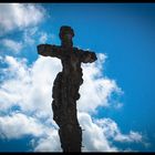 Jesus Kreuz Wolken Spanien Jakobsweg