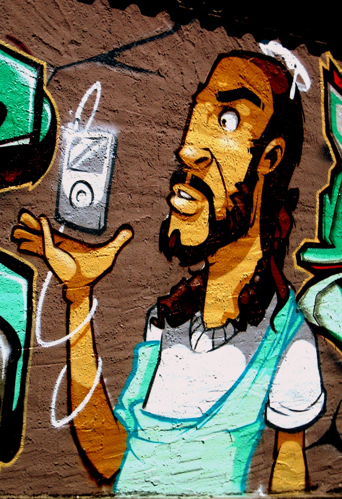 jesus listen to his ipod