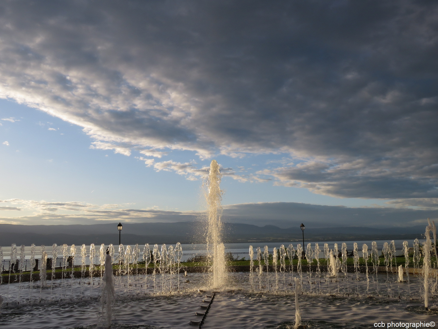 Jet d'eau du belvedère à Thonon les Bains