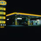 JET Gas Station at Night