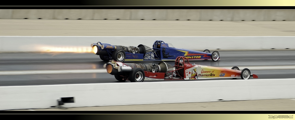 Jetcars beim Superchevy Dragrace in Joliet/Illinois