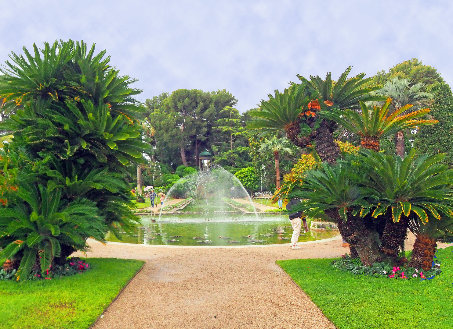 Jets d’eau dans les jardins de la Villa Ephrussi Rotschild