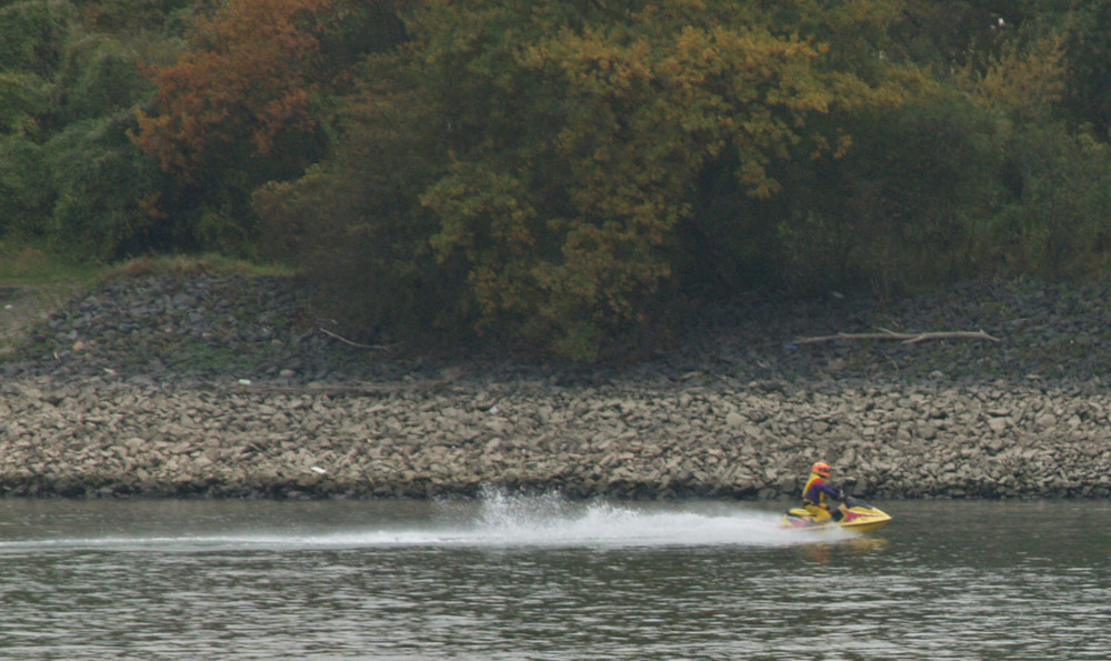 Jetskifahrer auf dem Rhein