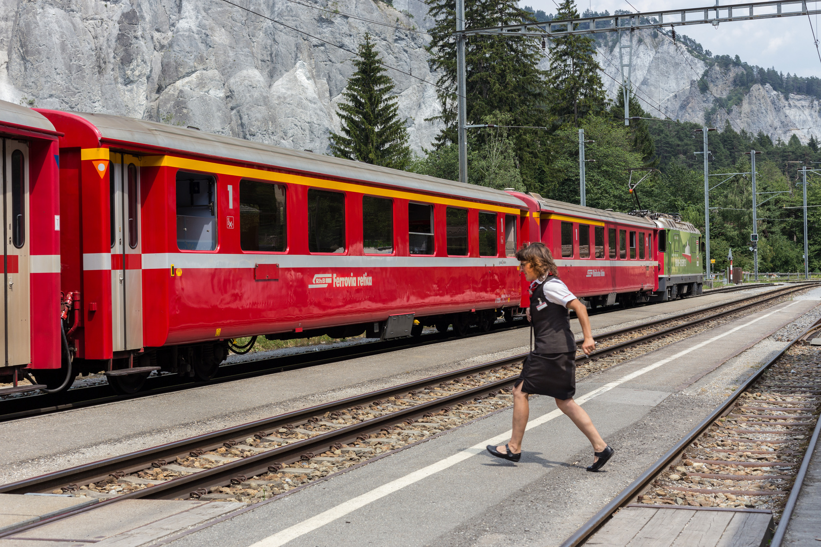 Jetzt aber schnell (Rhätische Bahn, Rheintal, CH)