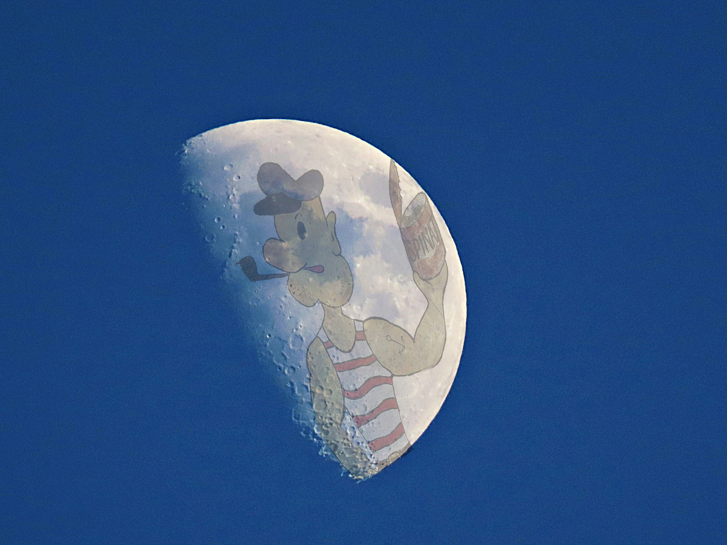 Jetzt endlich, weiß ich wie der Mann im Mond aussieht....