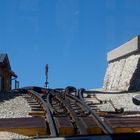 Jetzt fahren wir in die Station Schafberalpe Bahnhof ein