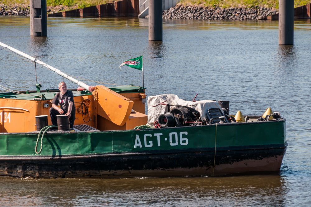 jetzt geht es in die Schleuse