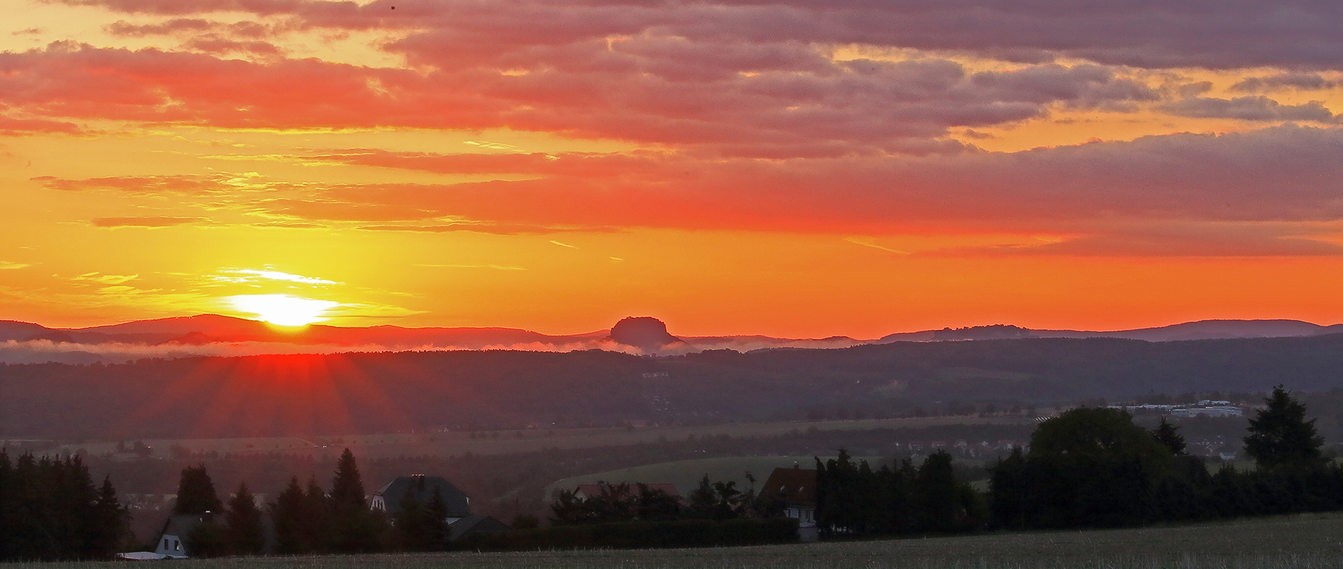 Jetzt im September sind mir solche Sonnenaufgänge wieder möglich...