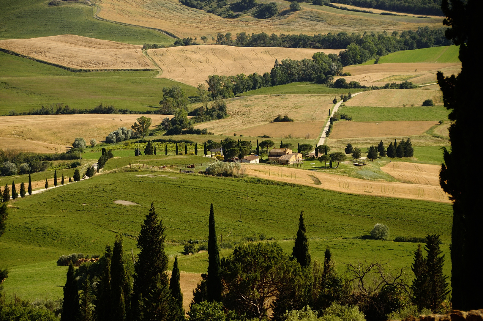 Jetzt ist der Blick von Pienza nach Süden frei