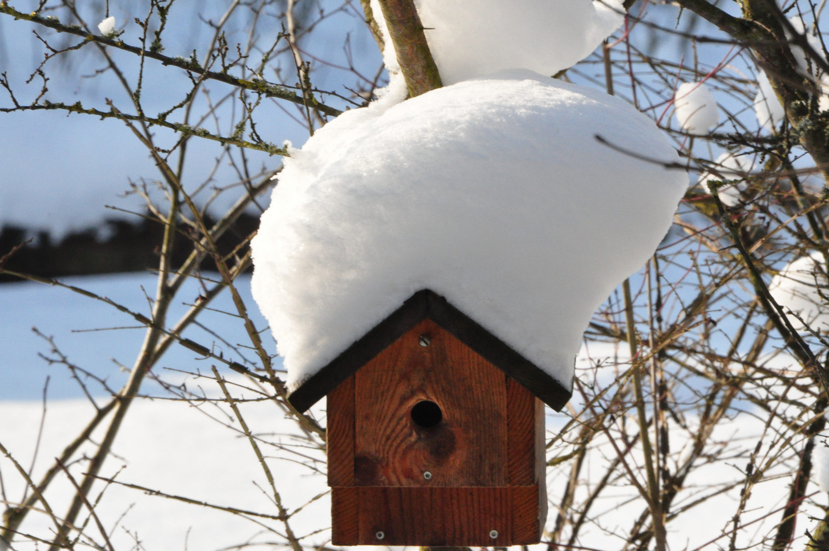 Jetzt ist er auch bei uns....... der Schnee .....